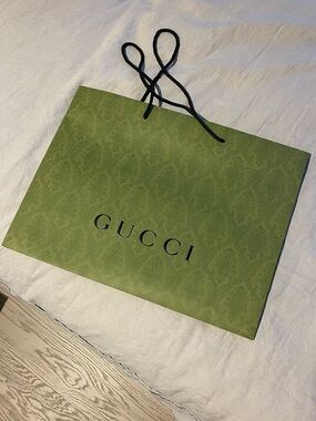 Gucci Shopping Bag with Black Rope Handles